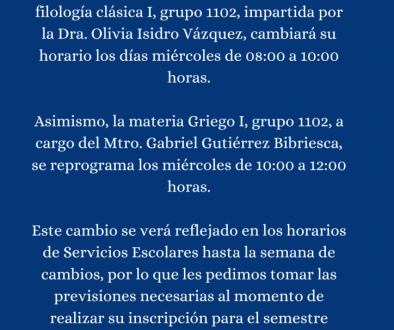 Cambio de horario